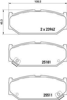 Тормозные колодки дисковые, к-кт. BREMBO P79 031