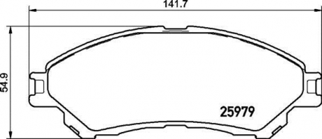 Комплект гальмівних колодок з 4 шт. дисків BREMBO P79032