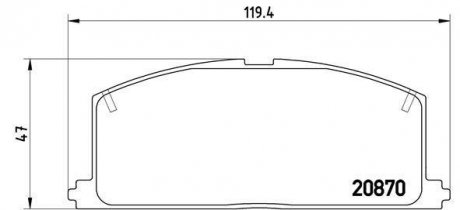 Гальмівні колодки, дискове гальмо (набір) BREMBO P 83 011