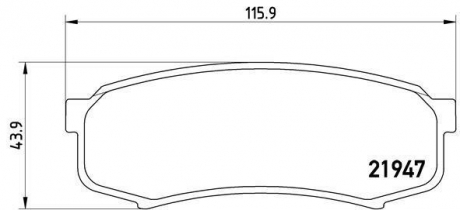 Комплект гальмівних колодок з 4 шт. дисків BREMBO P83024