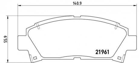 Тормозные колодки дисковые, к-кт. BREMBO P 83 028