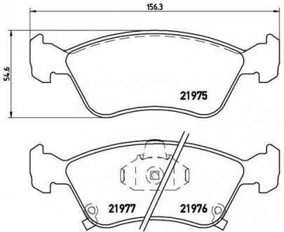 Гальмівні колодки, дискове гальмо (набір) BREMBO P 83 041