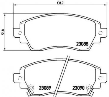 Тормозные колодки дисковые, к-кт. BREMBO P 83 042