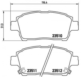 Тормозные колодки BREMBO P83051