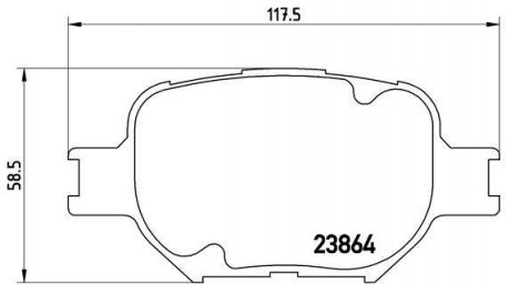 Тормозные колодки дисковые, к-кт. BREMBO P 83 054