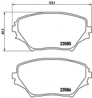 Комплект гальмівних колодок з 4 шт. дисків BREMBO P83055