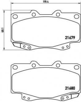 Тормозные колодки BREMBO P83069