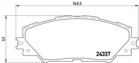 Комплект гальмівних колодок з 4 шт. дисків BREMBO P83071 (фото 1)