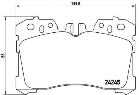 Комплект гальмівних колодок з 4 шт. дисків BREMBO P83075