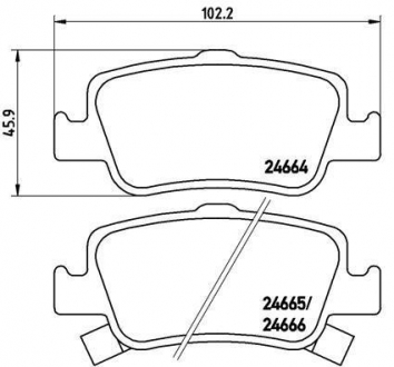 Тормозные колодки BREMBO P83080