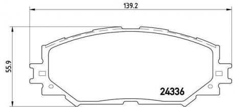 Комплект гальмівних колодок з 4 шт. дисків BREMBO P83082