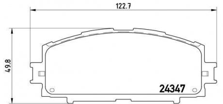 Гальмівні колодки передні DAIHATSU/TOYOTA/TOYOTA (GAC) BREMBO P83086