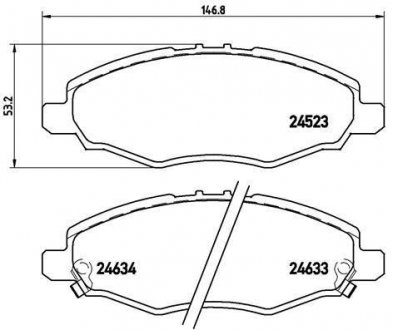 Комплект тормозных колодок дисковый тормоз BREMBO P 83 094