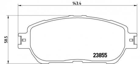 Комплект тормозных колодок BREMBO P 83 105