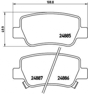 Тормозные колодки BREMBO P83112