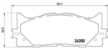 Комплект гальмівних колодок з 4 шт. дисків BREMBO P83117