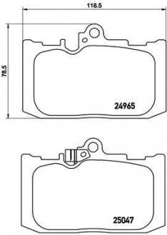 Тормозные колодки дисковые, к-кт. BREMBO P 83 131