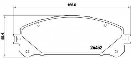 Комплект гальмівних колодок з 4 шт. дисків BREMBO P83145