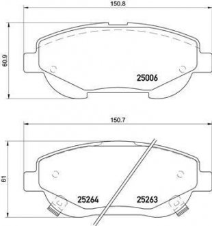 Комплект тормозных колодок BREMBO P83148