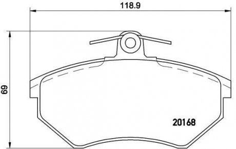 Гальмівні колодки передні CHERY/SEAT/VW/VW (FAW) BREMBO P85011