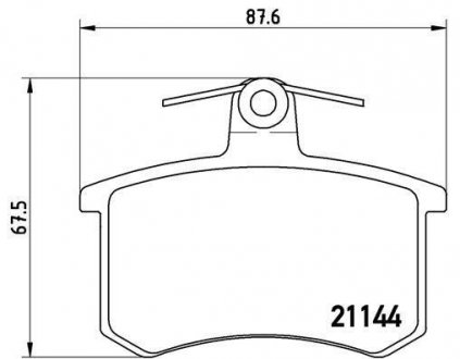 Тормозные колодки дисковые, к-кт. BREMBO P 85 013