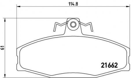 Тормозные колодки дисковые, к-кт. BREMBO P 85 022