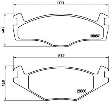 Тормозные колодки дисковые, к-кт. BREMBO P 85 024