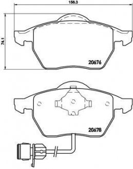 Тормозные колодки дисковые, к-кт. BREMBO P 85 026