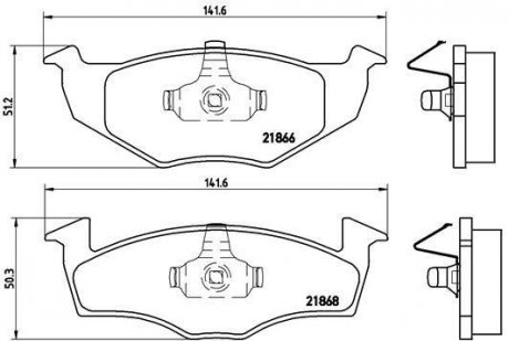 Тормозные колодки дисковые, к-кт. BREMBO P 85 031