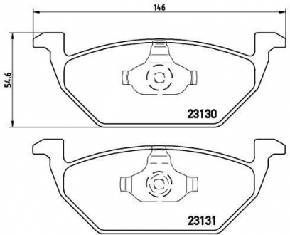 Комплект гальмівних колодок з 4 шт. дисків BREMBO P85041