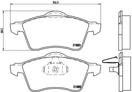 Тормозные колодки дисковые, к-кт. BREMBO P 85 047