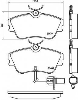 Гальмівні колодки, дискове гальмо (набір) BREMBO P 85 050