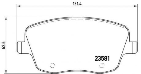 Тормозные колодки дисковые, к-кт. BREMBO P 85 057