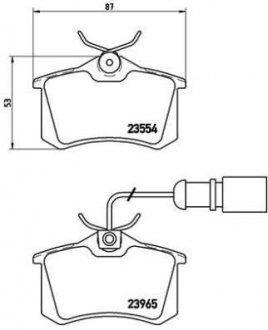 Колодки торм.зад. BREMBO P 85 058