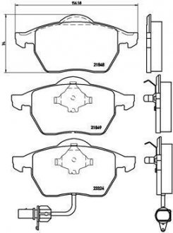 Тормозные колодки дисковые, к-кт. BREMBO P 85 060