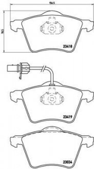 Тормозные колодки дисковые, к-кт. BREMBO P 85 062