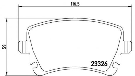 Тормозные колодки дисковые, к-кт. BREMBO P 85 064