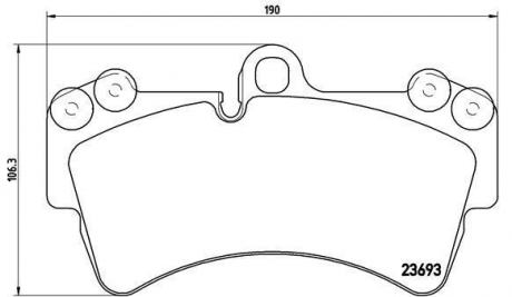 Комплект гальмівних колодок з 4 шт. дисків BREMBO P85065