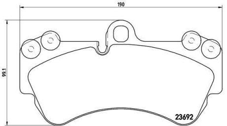 Тормозные колодки дисковые, к-кт. BREMBO P 85 069