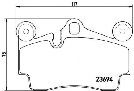 Комплект гальмівних колодок з 4 шт. дисків BREMBO P85070