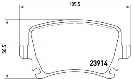 Комплект гальмівних колодок з 4 шт. дисків BREMBO P85073