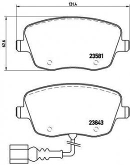 Тормозные колодки дисковые, к-кт. BREMBO P 85 077