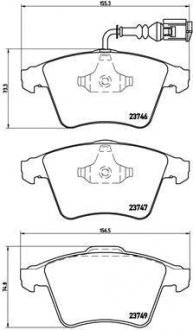 Гальмівні колодки передні VW BREMBO P85082