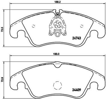 Комплект гальмівних колодок з 4 шт. дисків BREMBO P85098X