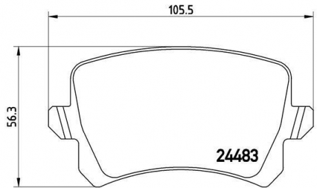 Комплект гальмівних колодок з 4 шт. дисків BREMBO P85109