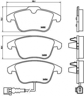 Гальмівні колодки BREMBO P85112