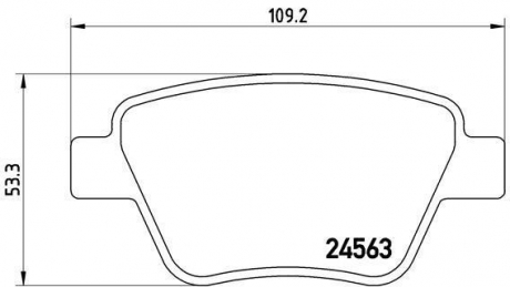 Комплект гальмівних колодок з 4 шт. дисків BREMBO P85114