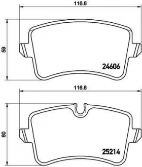 Комплект гальмівних колодок з 4 шт. дисків BREMBO P85118