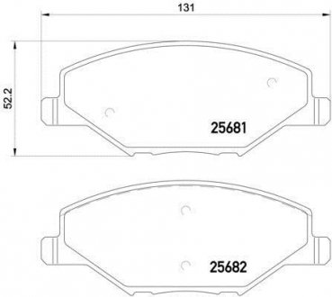 Комплект тормозных колодок BREMBO P85121