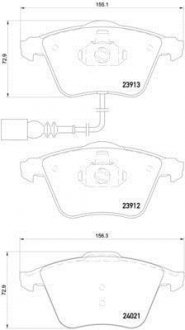 Тормозные колодки дисковые, к-кт. BREMBO P85129